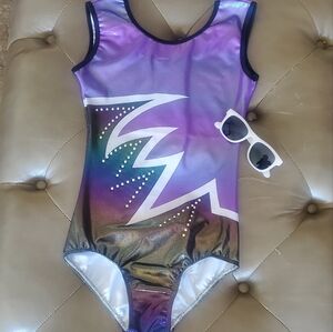 Girls metallic Bathing suit size 10